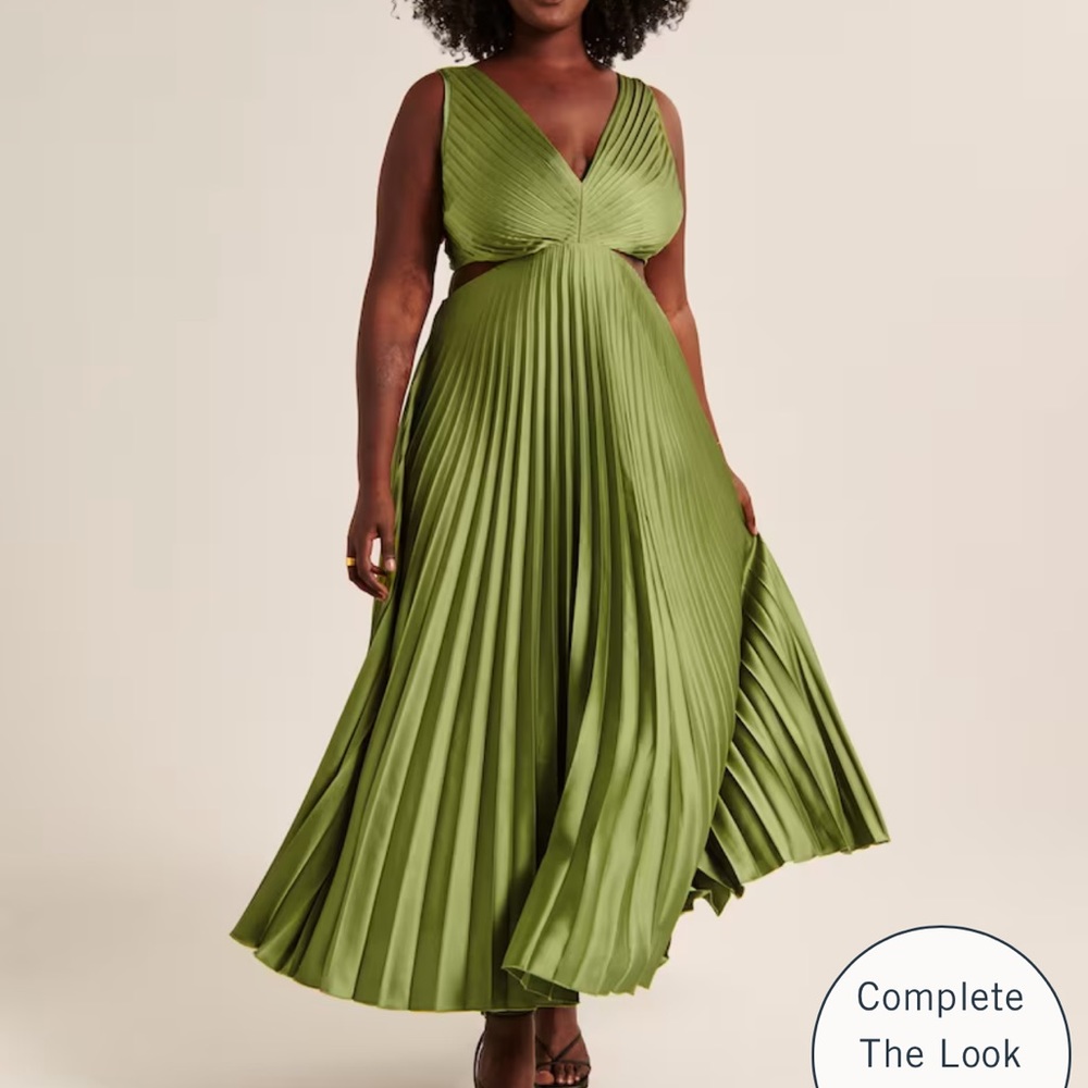 Green Satin Dress